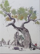 90 胡杨精神11 布面油画