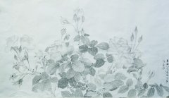 03 《写生月季》 中国画 黎伟东